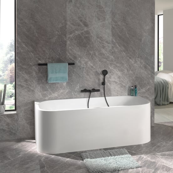 Blaufoss Patio handdoekhouder mat zwart 60cm