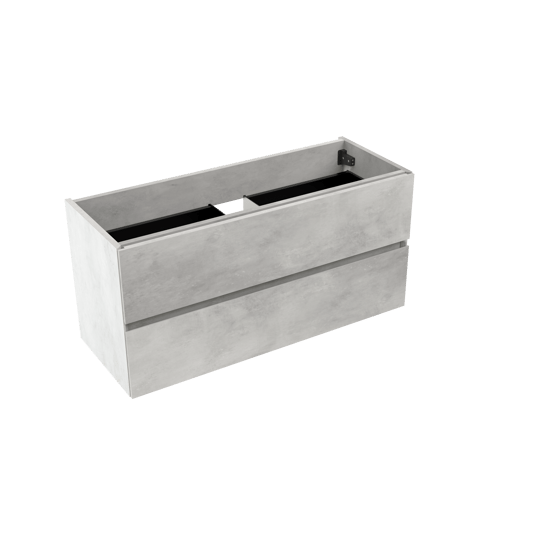 Storke Edge meuble sous-lavabo suspendu 100 x 40 cm béton gris argent 2 tiroirs