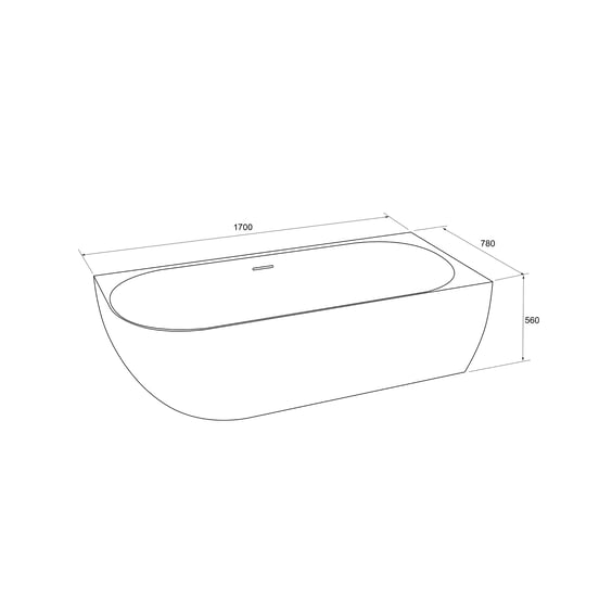 Balmani Forte baignoire d'angle droite duo 175 x 78 cm Solid Surface blanc mat