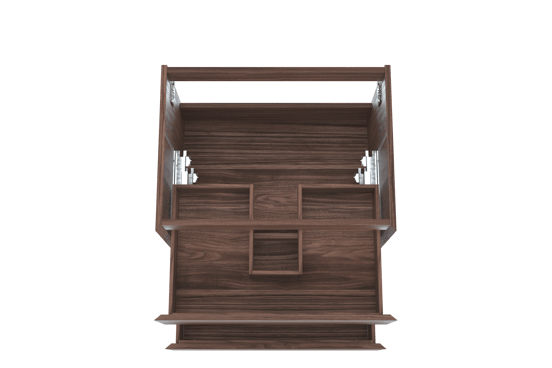 Balmani Mitra meuble sous-vasque suspendu 75 x 55 cm plaqué noyer 2 tiroirs