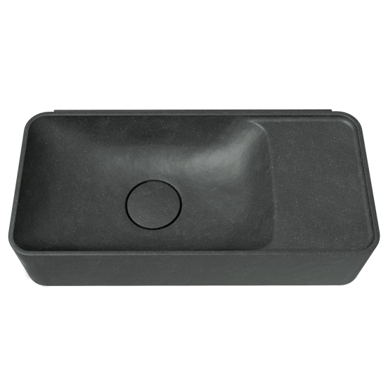 Balmani Fara Handwaschbecken: Granit, Poliert, 45 x 22 cm