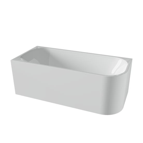 Luca Varess Mezzo tweepersoons hoekbad links 170 x 75 cm acryl hoogglans wit