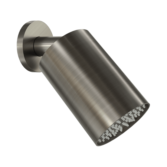 Blaufoss Luxor 90 Tête de douche rond 14 x 9 cm avec support mural Brushed GunMetal