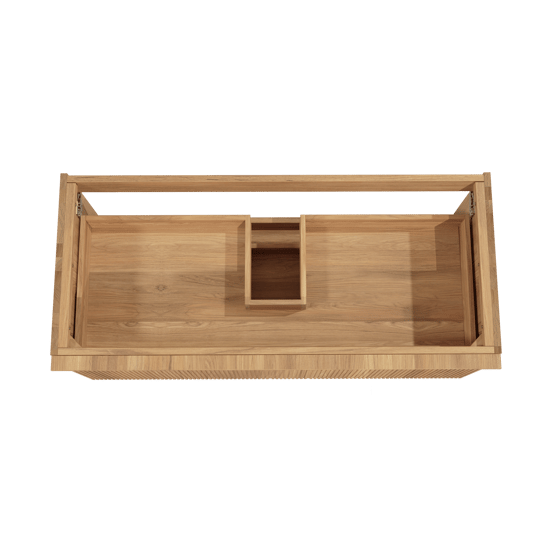 Balmani Forma zwevende wastafelonderkast 120 x 55 cm teak 2 lades vert. sym. groef