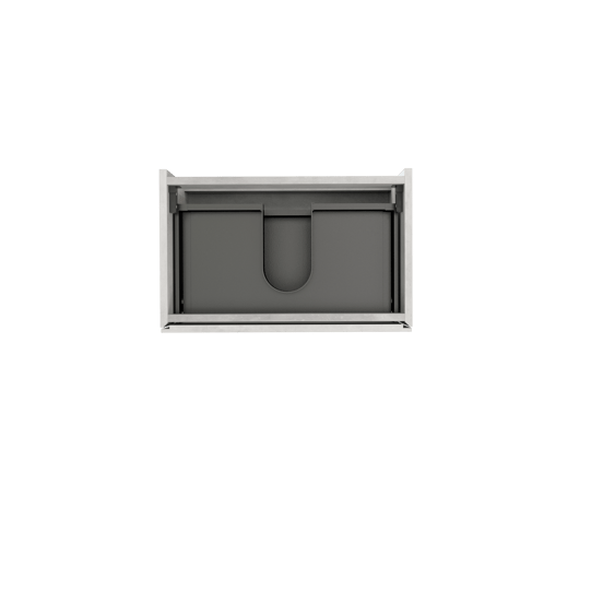 Storke Edge hängender Bad-Unterschrank 60 x 40 cm Beton silbergrau 2 Schubladen