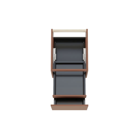 Balmani Sfera hängender Waschbeckenunterschrank: 45 x 55 cm, Cotto, 2 Schubladen