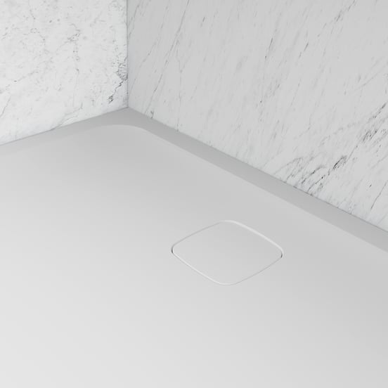 Balmani Bayou receveur de douche 180 x 90 cm solid surface blanc mat