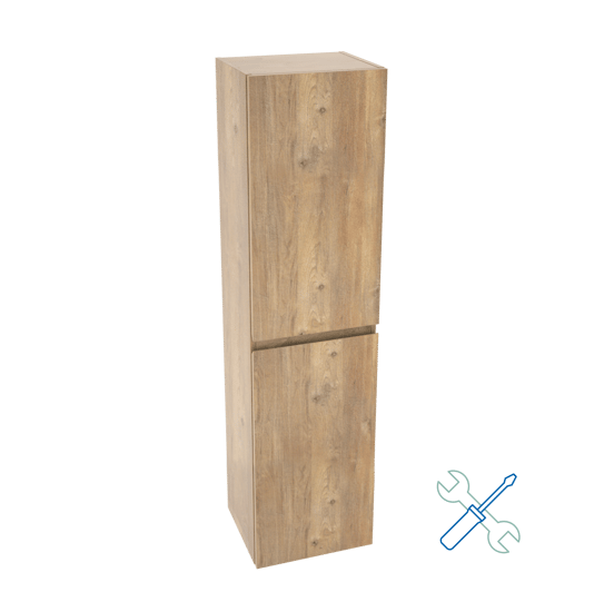 Linie Lado hängender Hochschrank zur Selbstmontage Eiche natur 35 x 30 x 140 cm