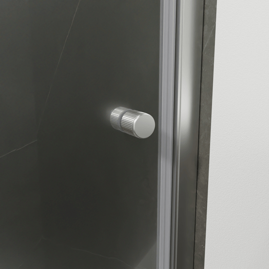 Luca Varess Kuresa douche draaideur 100 x 200 cm helder glas glans chroom profiel