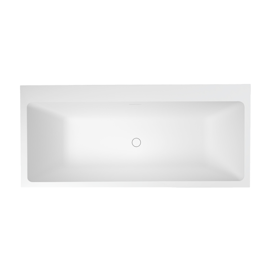 Balmani Kantiga baignoire encastrable duo 180 x 80 cm Solid Surface blanc mat