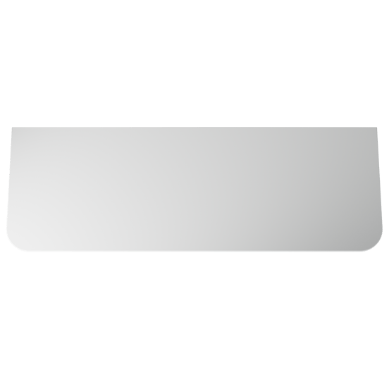 Balmani Moon enkel of dubbel wastafelblad mat witte Solid Surface 160 x 55 cm