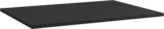 Storke Panton Einzelwaschtischplatte, mattschwarze pulverbeschichtete mdf, 75 x 52 cm
