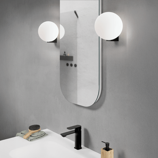 Balmani Boho LED Spiegelbeleuchtung: 16 cm, Schwarz