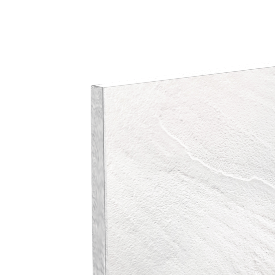 Linie Rumba Duschrückwand 90 x 220 cm Acryl Weiß Schieferstruktur