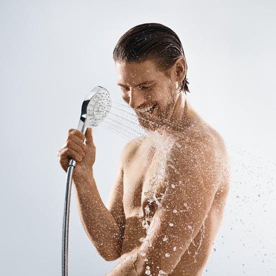 Hansgrohe Croma Select S Ecosmart handdouche 3 straalsoorten Glanzend Chroom en Wit