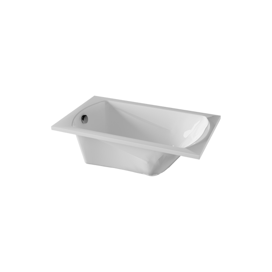 Linie Tessa Mini baignoire encastrable simple 120 x 70 cm acrylique Blanc Brillant