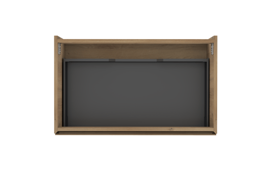 Storke Edge hängender Waschbeckenunterschrank: 85 x 52 cm, Eiche rustikal, 1 Schublade