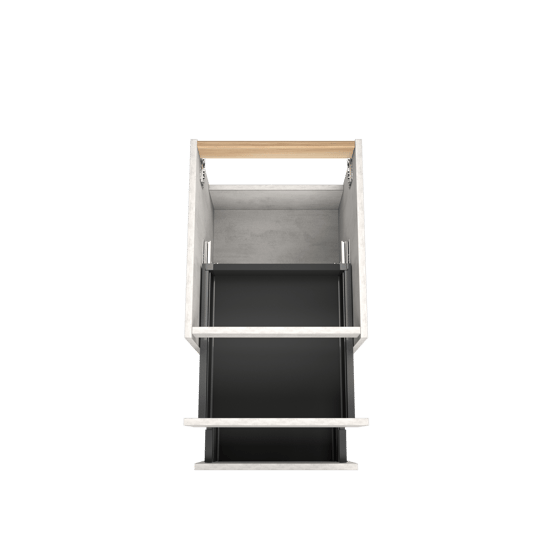 Balmani Lucida zwevende wastafelonderkast 45 x 55 cm beton zilvergrijs 2 lades