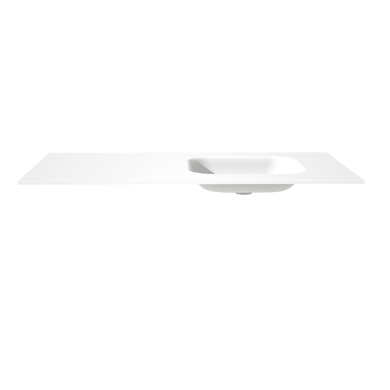 Balmani Tablo Arcato vasque asymétrique droite Solid Surface mat 120 x 55 cm, crépine non incluse