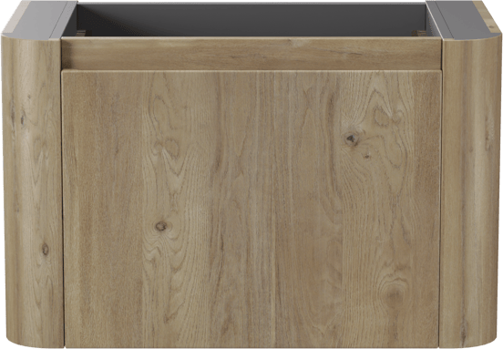 Storke Soft zwevende wastafelonderkast 80 x 46 cm Ruwe eiken 2 lades