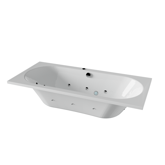 Luca Varess Rosala whirlpool 180 x 80 cm acryl Hoogglans Wit