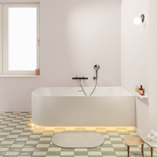 Luca Varess Laguna hoekbad rechts airmassage met LED 170 x 85 cm acryl mat wit