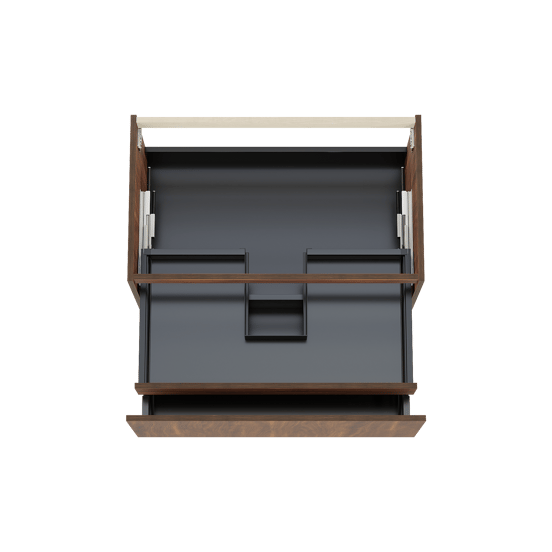 Balmani Sfera meuble sous-vasque suspendu 90 x 55 cm noyer Américain 2 tiroirs