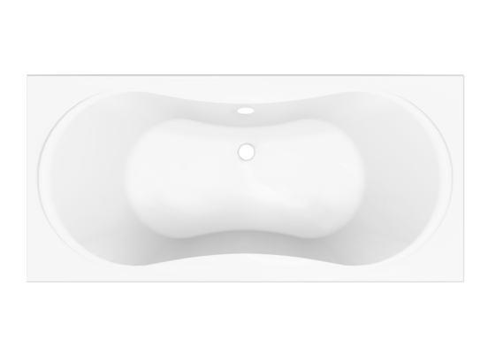 Luca Varess Trasime tweepersoons inbouwbad 190 x 90 cm acryl mat wit