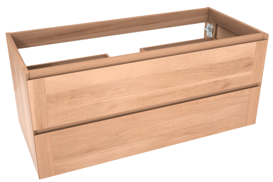 Balmani Mitra zwevende wastafelonderkast 120 x 55 cm teak 2 lades