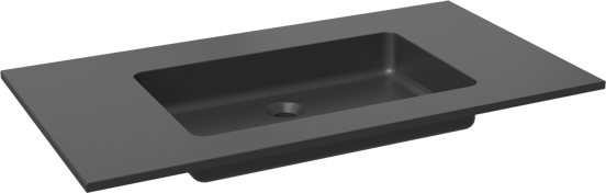 Storke Scuro Einzelwaschtisch, Quarz matt, 95 x 52 cm