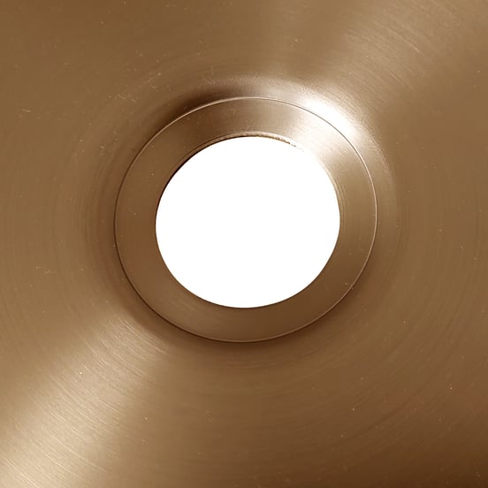 Balmani Accia Aufsatzwaschbecken: Brushed Rosegold, Edelstahl, rund, Ø 36 cm