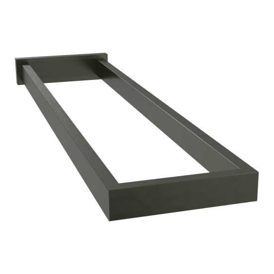 Blaufoss Noma dubbele handdoekhouder Brushed GunMetal 41cm