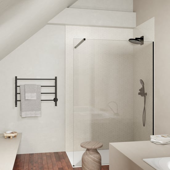 Blaufoss Odda Basso handdoekwarmer 55 x 75 cm mat zwart 50W