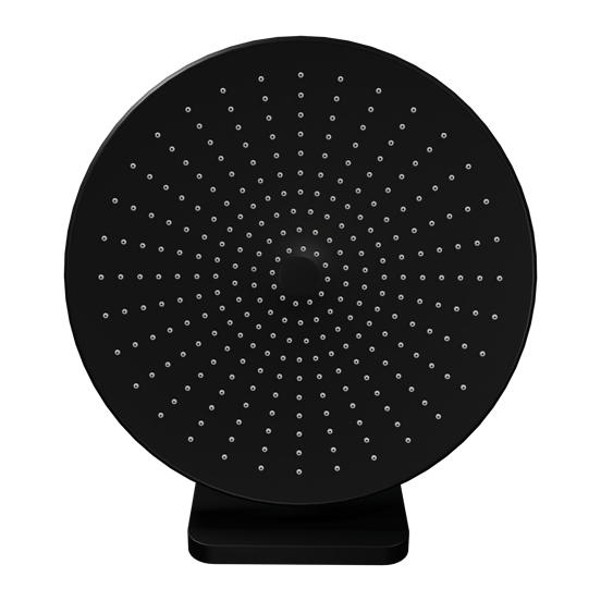 Blaufoss Onos 250 Duschkopf 25 cm, Wandmontage, mit Brausearm, Schwarz matt