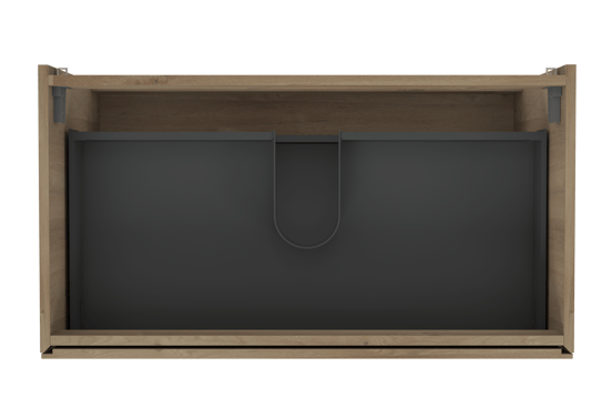 Storke Edge zwevende wastafelonderkast 95 x 52 cm ruw eiken 2 lades