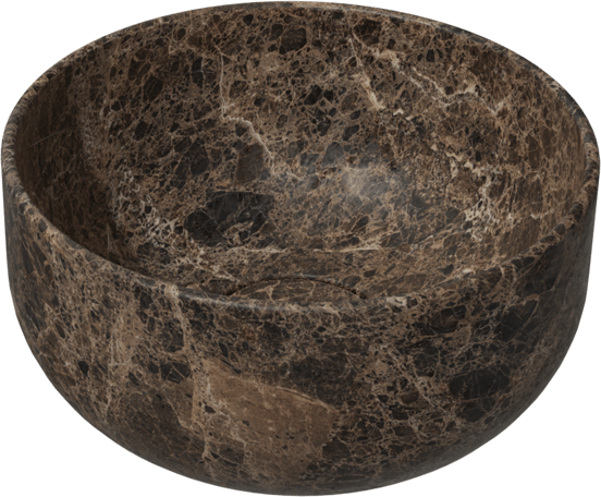 Balmani Bowl waskom Dark Emperador marmer rond Ø 24 cm