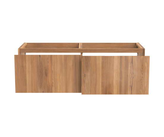 Balmani Idra zwevende wastafelonderkast 150 x 55 cm teakhout 4 lades