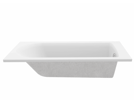 Luca Varess Rosala eenpersoons inbouwbad 160 x 70 cm acryl mat wit