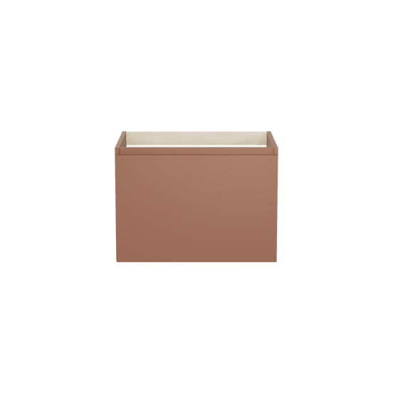 Balmani Sfera hängender Waschbeckenunterschrank: 67,5 x 55 cm, Cotto, 2 Schubladen