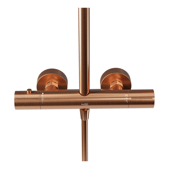 Blaufoss Round 300 colonne de douche de pluie mitigeur thermostatique Brushed Rosegold