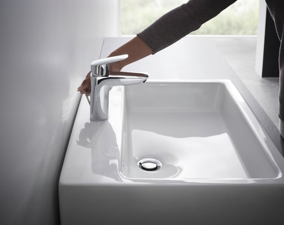 Hansgrohe Logis 100 Niedrige Waschtischarmatur Chrom glänzend