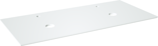 Balmani Facetta dubbel wastafelblad matte Solid Surface 120 x 55 cm