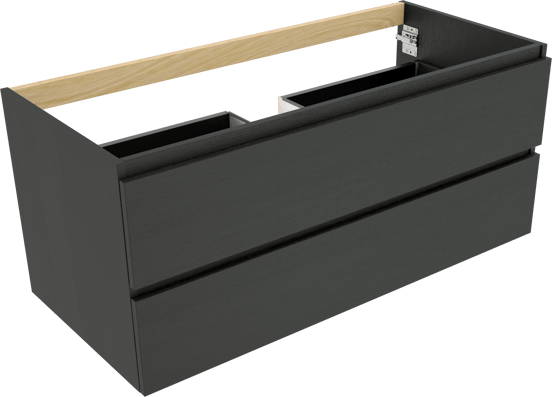 Balmani Lucida meuble sous-lavabo suspendu 120 x 55 cm chêne noir 2 tiroirs