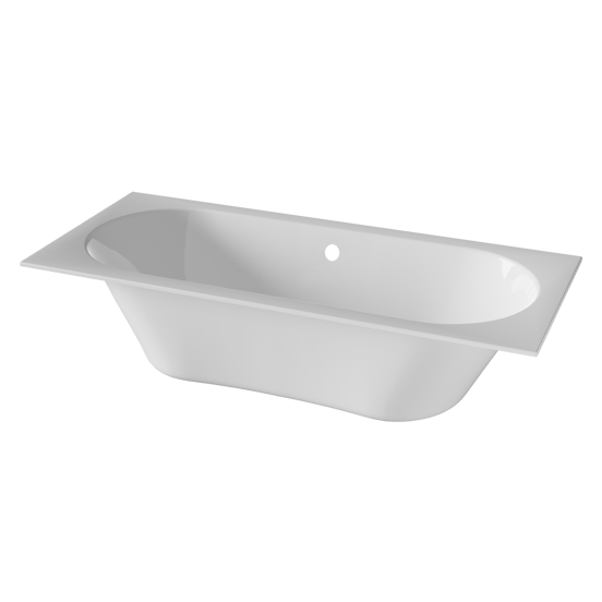 Luca Varess Snello baignoire encastrable duo 180 x 80 cm acrylique blanc brillant
