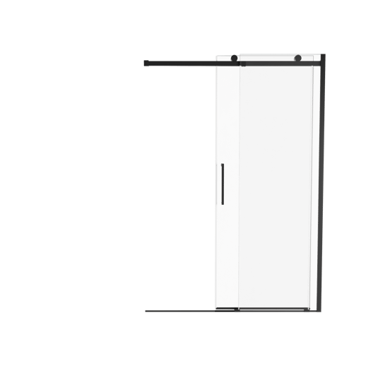 Luca Varess Boltano porte coulissante 140 cm x 200 cm verre transparent profil noir mat