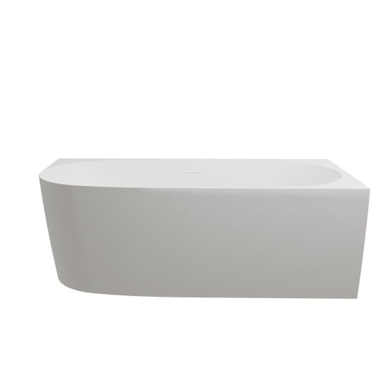 Luca Varess Sutilo baignoire d'angle droite double 160x75cm acrylique Blanc Brillant