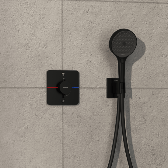 Hansgrohe Showerselect Comfort Q inbouw thermostaat 2 uitgangen mat zwart