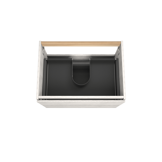 Balmani Lucida meuble sous-lavabo suspendu 75 x 55 cm béton gris argent 2 tiroirs