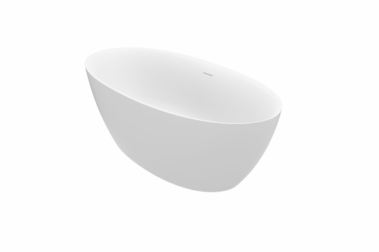 Luca Varess Dias baignoire îlot ovale 170 x 82 cm acrylique blanc mat