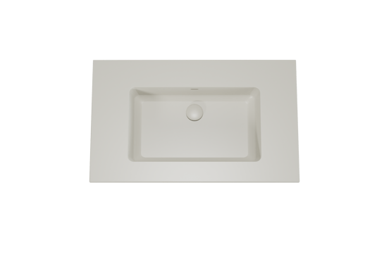 Storke Diva enkele wastafel mat zijdegrijze top solid 85 x 52 cm